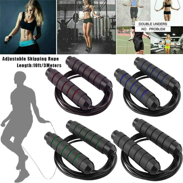 Ytnqd Jump Rope ，Angle-Free Ball Bearing Fast Rope Skipping Adjustable Memory Foam Anti Skid Handle Skipping Rope New Fitness Speed Rope for Men and Women Suitable for Aerobic Exercise - Image 3