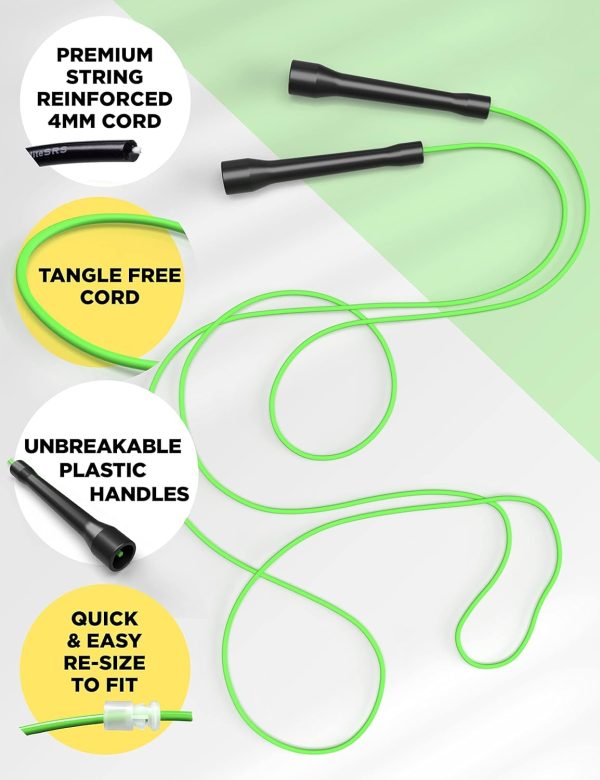 Jump Rope for Kids - 3 Pack of PVC Licorice Skipping Rope with Unbreakable Handles - Durable and Adjustable Kids Jump Rope for Exercise, Fitness and Outdoor Playtime (7ft Length)… - Image 5