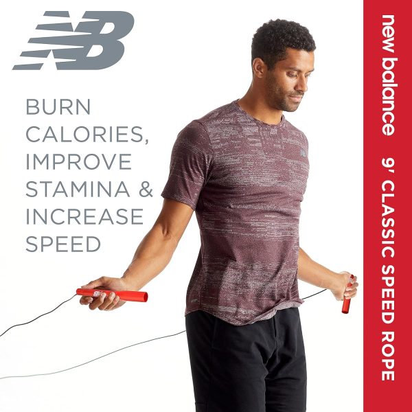 New Balance Classic Speed Rope - Jumping Rope for Fitness, Full-Body Workout - Lightweight, Tangle-Free, Portable, and Adjustable Jump Rope for Exercise, Cardio, Aerobic Skipping - Image 3